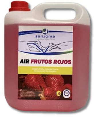 SANJOMA Ambientadores De Hogar Y Oficina | Neutralizador De Olores Duradero Con Aromas Naturales | Ambientador Profesional Para Uso Industrial Y Doméstico |Garrafa de 5L, Aroma Frutos Rojos