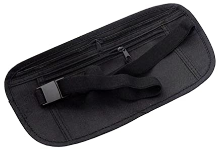 Reise-Geldgürtel, wasserdichter Geldgürtel Unsichtbare Diebstahlgeheime Brieftasche versteckt unter Kleidergürtel Brieftasche Sicherheits-Reisetasche für Bargeld, Karten, Schlüssel & Reisepass