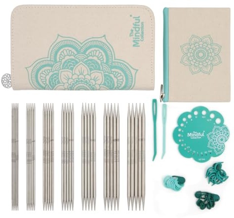 KNITPRO K36331 Nadel-Set, Edelstahl, Blau & Ecru, One Size