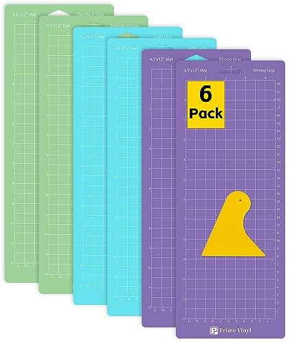 Schneidematte für Cricut Joy- Prime Vinyl 6 Stück selbstklebende schneidematten für Cricut Joy-Zubehörfür, 4.5 x 12 Zoll Ersatzkleber klebrige Schneidematten