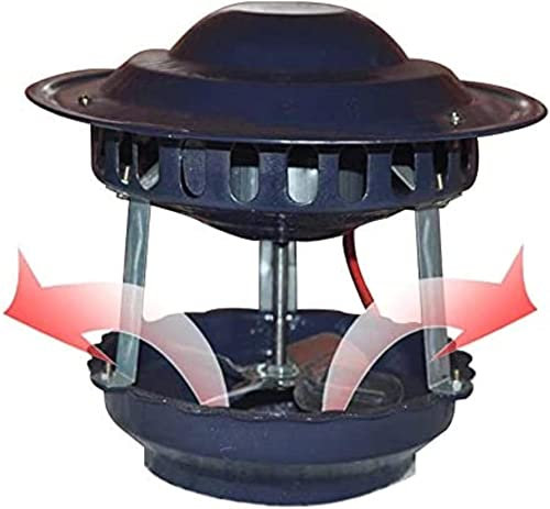 UZOURI Chimney Fan for Round Flue, Electric Chimney Fan Chimney Ventilation Fans Rooftop Inducer Fans Chimney Exhaust Fan for BBQ Hut Fireplace Thermo Stove [Energy Class A++],120 w（1pc）