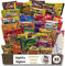 AlphFa-Bigbox - 33 Asiatische Instant Nudeln, Ramen aus versch. Geschmacksrichtungen z.B. Shrimps, Schwein, Ente, Rind, Huhn - Asia Nudeln ideal als Geschenkbox inkl. Bewertungskarte & 5x Essstäbchen