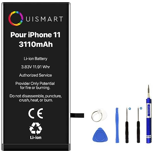 OuiSmart® Batterie pour IPHONE 11 Interne Neuve DE Remplacement avec Outils