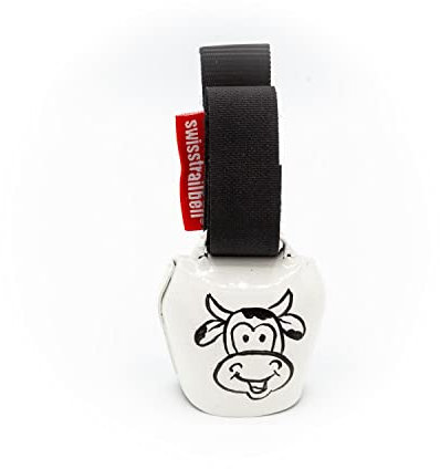 swisstrailbell® White Kuh Muhhh (Bandfarbe schwarz)