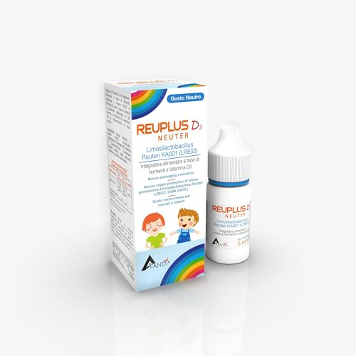 Reuplus D3 Neuter Gocce 5 ml - Benessere ed equilibrio intestinale + difese immunitarie + ossa e denti sani - gusto neutro
