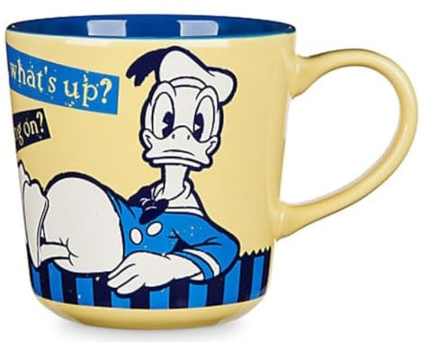 Disney Store USA - Taza con diseño retro de pato Donald amarillo