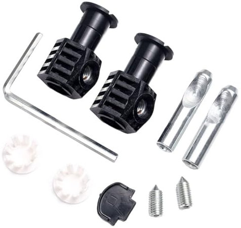 Kit di fissaggio per sedile WC, kit di fissaggio universale per WC sospeso a parete, viti per coperchio oliato, cerniere di fissaggio superiori in acciaio inox (nero)
