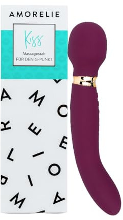 AMORELIE Kiss – Wand Massagegerät & G-Punkt Vibrator für Sie | Wasserdicht mit Akku