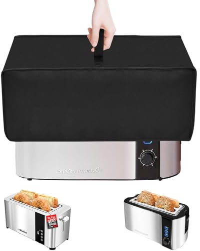 NUENSS-ROR brödrostskydd kraftigt vattentätt värmebeständigt dammsäkert skyddande fodral för Mueller UltraToast brödrost 4 skivor/Elite Gourmet ECT-3100 4 skivor brödrost 4 cm D x 18 cm B x 18 cm H)