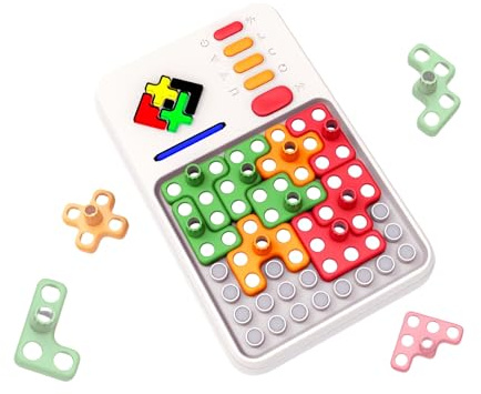 CZT Kreativitäts Superblöcke Puzzle Maschine Über 1000+ Spiele Logisches Denken als Denksportaufgabe Spielzeug/Geschenke für Kinder/Jugendliche Maze Konsole Geeignet für drinnen/draußen/Reisen