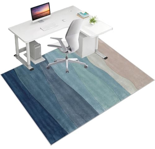 Tehocwiz Protector Suelo Antideslizante para Silla de Escritorio - Alfombrilla Multifuncional para Oficina y Gaming - Alfombra para Sillas con Ruedas - 70 x 100 cm