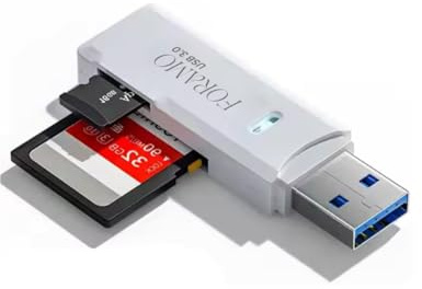 Kartenleser USB 3.0 Stick Card Reader SDHC SDXC MicroSD TF Adapter Speicherkarte (Weiß - USB 3.0)