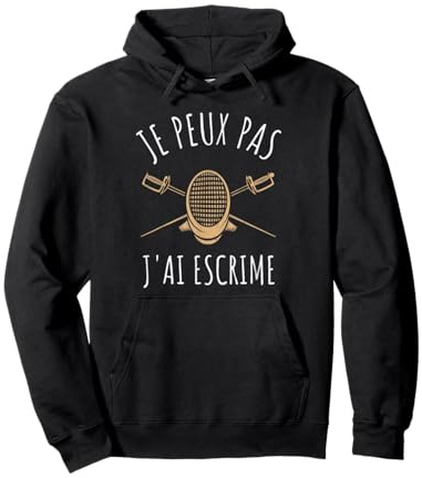 Escrimeur Jeu d'escrime Fencer sportive cardiogramme Escrime Sweat à Capuche