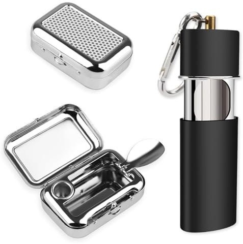 2 Stück Taschenaschenbecher Geruchsdicht für Unterwegs | Taschenascher für Zigaretten | Reise-Aschenbecher to Go