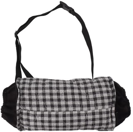 Handwärmer Beutel USB erhitzte verstellbare Handmuff Polyester Plaid schwarz und weiß für Winter im Freien Wandercamping