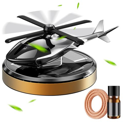 Hubschrauber Solar Auto Lufterfrischer Rotation Aromatherapie Auto Parfüm Diffusor Ornament Für Fahrzeuge Mit Kleine Flasche Ätherisches Öl Für Auto Und Innendekoration