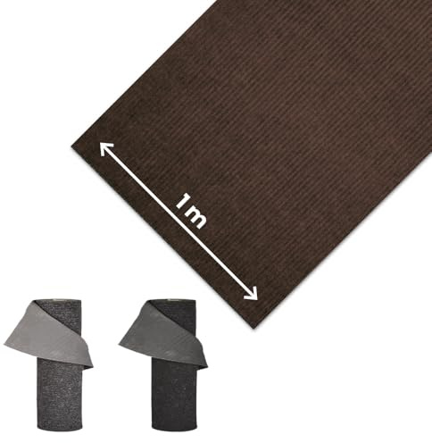 OLIVO.shop Passatoia Antiscivolo Ingresso al Metro Tappeto Moquette Multiuso Tappeto Ingresso Interno Esterno Rotolo Tappeto Corsia Effetto Moquette al Metro TRAFFIC MARRONE (1x5 MT)