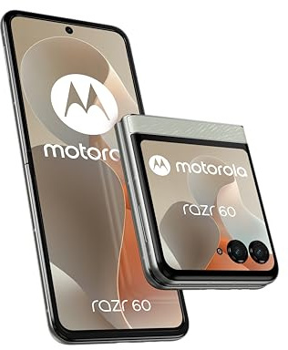 Motorola Razr 60 8, 256 GB, Smartphone, entsperrt, intern: 6,9 Zoll/extern: 3,6 Zoll, Kamera 50 MP mit KI, Akku 4500 mAh, Lightest Sky (weiß), Schutzhülle und USB-Kabel C im Lieferumfang enthalten