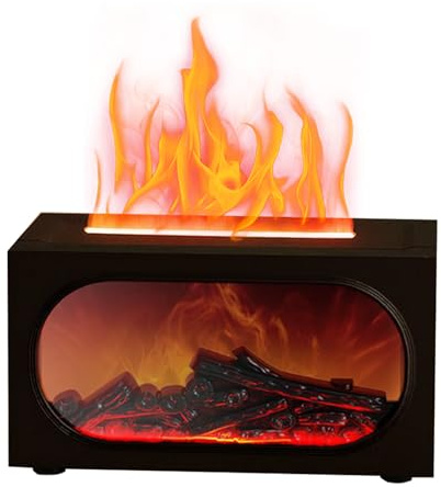 Diffuseur de Feu | 7 Couleurs Flamme Lampe De Table Étanche,Diffuseur De Cheminée Faux À Huile Pour Chambre,pour Yoga Maison Chambre Bureau Jardin Intérieur Extérieur Balcon Salle de Bain