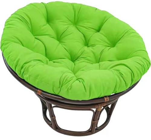 Cuscini rotondi spessi per sedie a dondolo, extra large, cuscinetti di ricambio per pelliccia di rattan, ideali per dondolo all'aperto, sdraio e amaca (verde frutta, 100 x 100 cm)