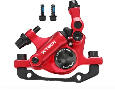 Hydraulische Scheibenbremssättel für Fahrräder, HB-100 MTB-Scheibenbremsen vorne/hinten, Doppelkolben-Bremszüge, für Mountainbikes, Klappräder und Rennräder (Vorne, Rot)