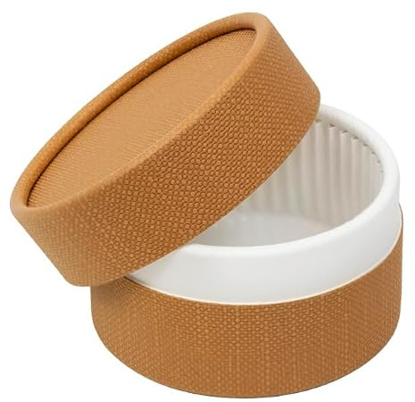 Monouso | 5 Molde para Cheesecake Individual con Tapa para 150ml | Apto para Horno | Caja Premium para Tartas de Queso y Postres | Color Marrón Kraft | Molde Desechable Resistente