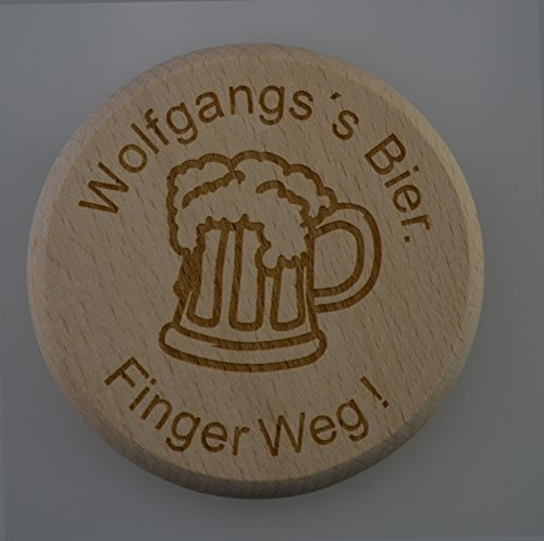Bierglasdekel mit individueller Namens gravur und Motiv