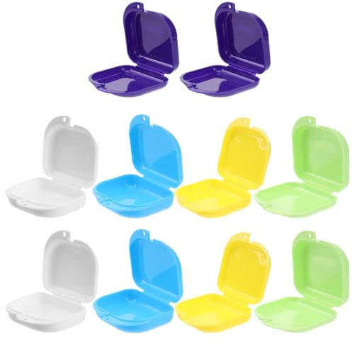 SUPVOX 10 pièces Boîtes de Rangement pour Appareil Dentaire Boîte orthodontique Dentaire Transparente Cas de Prothèse Dentaire Dentier Retenue Orthodontique pour Voyage