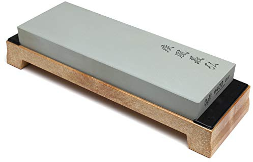 Yoshihiro Professional Grade Toishi Japanese Whetstone Knife Sharpener Water Stones (#400 grit)