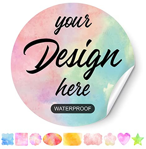 Custom Stickers Personalized With Any Design, Image, Logo, Text - for Business, Thank You Labels - 100 Circle Labels (1.5x1.5)