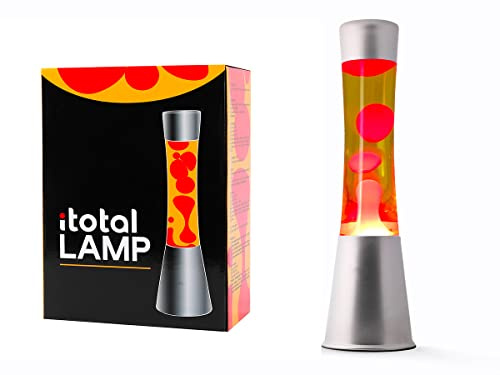 I-TOTAL - Flüssige Lavalampe 40 CM (Gelb Rot Silber Gravity)