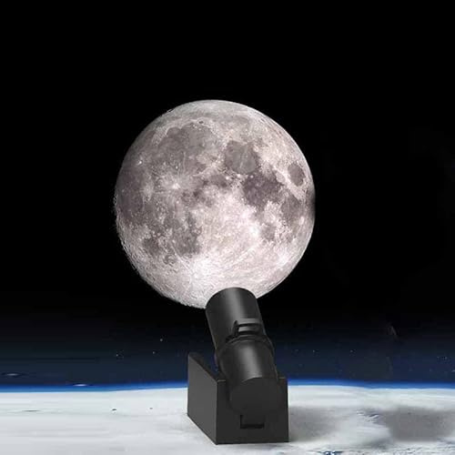 YTFSKFUI Moon Projector, USB Rechargeable Moon Projection Lamp, Cosmic Atmosphere Romantic Light Projector, Led Night Light for Decoration and Photo Background