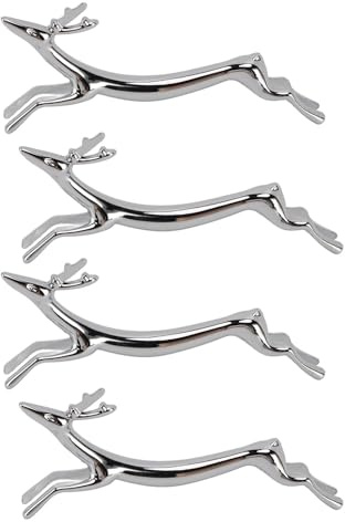 4 Pezzi Poggia Bacchette Porta Stoviglie, Poggia Posate a Forma di Animale Supporto per Bacchette in Lega di Zinco Poggia Bacchette Poggia Coltello Supporto per Coltello (Cervo)