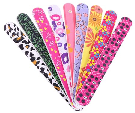 Healvian 50stücke Teiliges Doppelseitig Beidseitig Bedruckt Mit Rundenden Nagelpuffer Für Maniküre Und Pediküre Geeignet Für Natürliche Und Künstliche Nägel Professionelle Fingernagelpflege