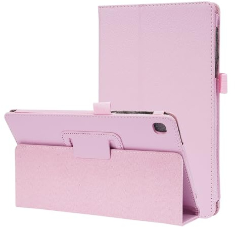 Generic Slim Folding Folio Stand Case for Samsung Galaxy Tab A 10.1 2019 Model SM-T510/T515/T517, Lightweight Magnetic Closure PU Leather Flip Shockproof Auto Wake/Sleep Smart Cover Pink