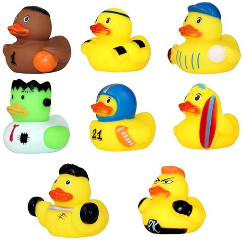 MisFun Patos De Goma, Patitos Juguetes Bañera, Juguetes De Pato Goma Patito A Flote Amarillo, Flotante Patos De Goma Bañera Lindo Juguetes Pato, Patitos De Goma Baño, para Fiestas