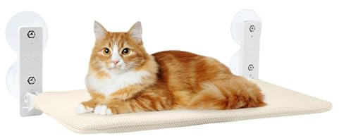 TechVizrs Hängmatta för katter 52 x 30 cm, kattbädd, fönster, vändbar matta, upp till 18 kg