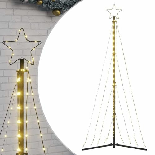 vidaXL LED Weihnachtsbaum, Beleuchtet Tannenbaum 339 LEDs, Christbaum Lichterbaum 8 Lichteffekte, Weihnachtsbeleuchtung Weihnachtsdeko Innen Außen, Warmweiß 182cm