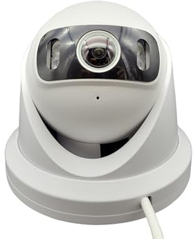 FULLWARD 2K Fisheye PoE Dome Camera, Panoramic, IP66, Audio | 4MP 2560x1440, Smart Night Vision, H.265+, ONVIF/RTSP, NVR/NAS Storage, Built-in LED