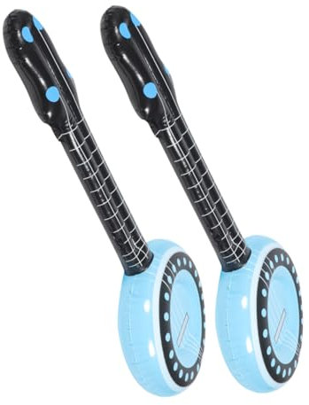 UPKOCH 2stücke Junge Mädchen Aufblasbares Musikinstrument Banjo Spielzeug PVC Robust Bühnenrequisite Kreatives Lernspielzeug Für Jungen Mädchen Party Geburtstag