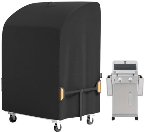 EVRBUL Wetterfest Gasgrill Abdeckhaube Grill Abdeckhaube 420D Grillabdeckung Fit für Nexgrill Weber Char-Broil und Weitere 2-Brenner-Gasgrills mit Klappbarer Seitenablage 82 x 61 x 110cm