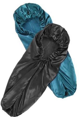 VICASKY 2pcs Sleeping Bonnet for Women Satin Soft Hair Hat Headband for Long Hair Non-slip Wide Brim
