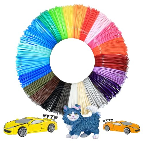 KMFYMPT 3D-penna filament PLA, 30 färger PLA filament 3D-penna 1,75 mm per 5 m totalt 150 m, 3D-pennfärger, 3D-penntillbehör