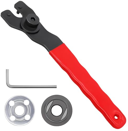 Wvxilyr Llave Ajustable para Amoladora Angular 8-48mm, Llave Inglesa con Brida Interior y Exterior para Amoladoras, Pin de Llave Ajustable, Llaves Amoladora de ángulo, para Cambios Rápidos y Seguros