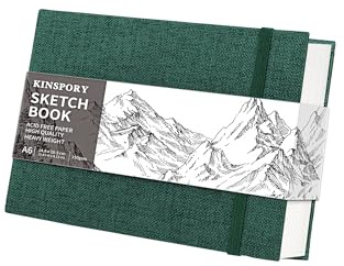 KINSPORY A6 Sketchbook, Sketch Pad, Drawing Pad, 150gsm, 10.5 × 14.8cm