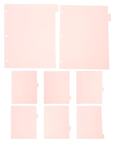 Hemobllo 8 hojas Separadores para Archivador con Divisores de Página Resistentes para Cuadernos y Carpetas Índice Práctico para Estudiantes y Oficina Color Rosa