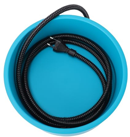 Haofy Uppvärmd VattenskåL för Hundar Utomhus, 3,2 L Stor Kapacitet 30 W Automatisk Uppvärmningsskål för Husdjur, Bärbar Vinterskydd för Katter, Kaniner, Ankor, Camping, Bakgård (3,2L)