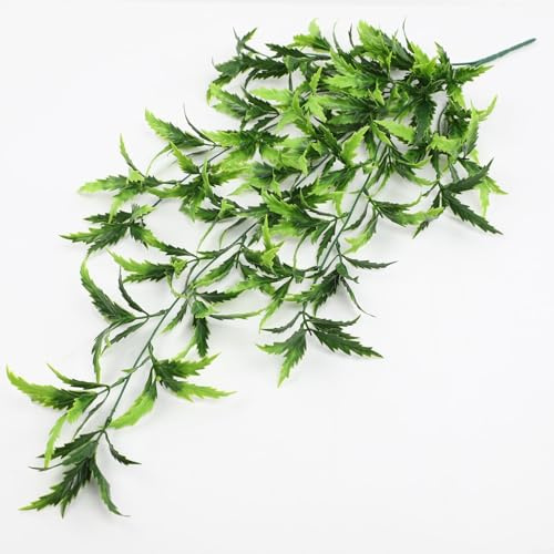Vigne artificielle en rotin à suspendre - 80 cm - Lierre artificiel en plastique pour décoration d'intérieur, fête de mariage, décoration murale extérieure - Plante verte artificielle flexible (17