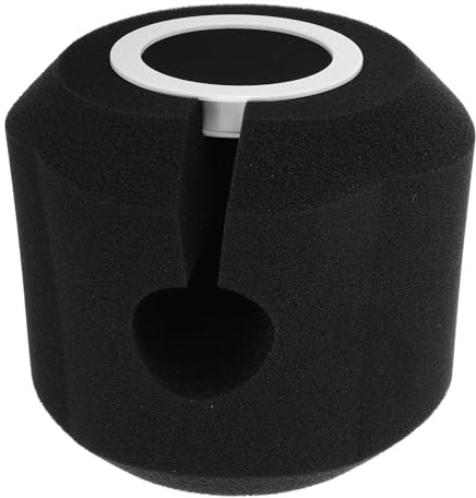 HEALLILY Microphone Soundproof Cover Acoustic Pop Filter Microphone Wind Shield for Indoor Recording Reduces Wind Noise Reflections Mic Cover Accessory