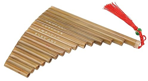Julihai Flauto di Pan, 15 Tubi G Key Strumento Musicale Tradizionale Cinese a Fiato per Principianti e Studenti, con Custodia Morbida, Bastoncini per la Pulizia e Panno (Mano sinistra)